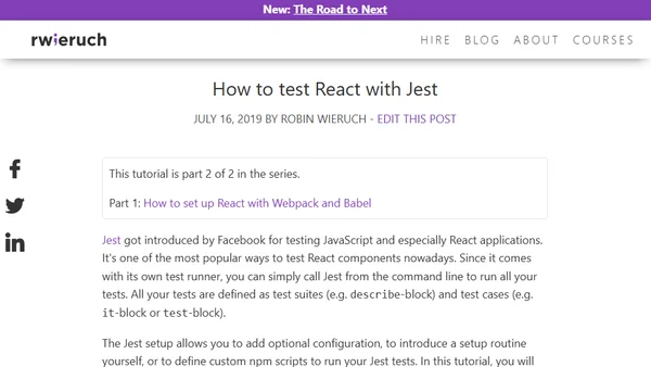 How to test React with Jest