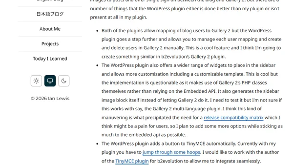 Gallery 2 for WordPress