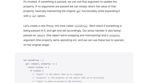 Chaining styles with a JavaScript Proxy