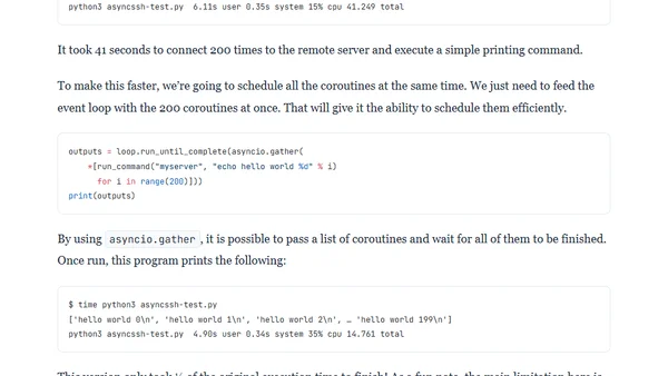 Scaling a polling Python application with asyncio