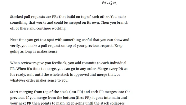 In praise of the stacked pull request