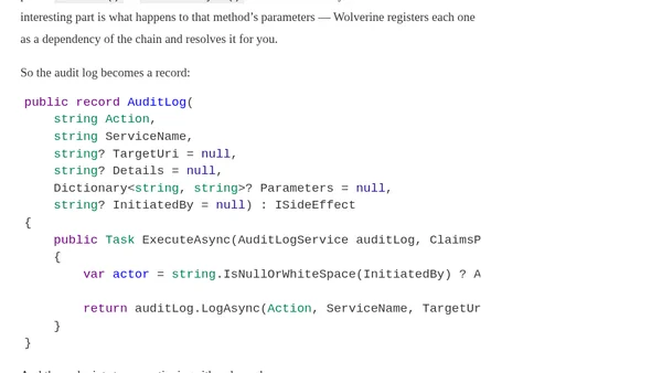 Using the Wolverine “Side Effect” Model to Simplify Code