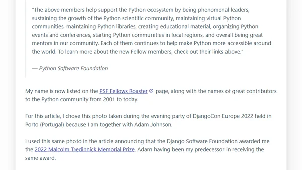 Python Software Foundation fellow member