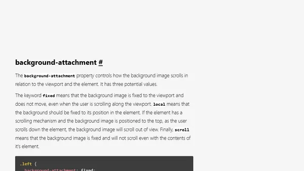 The Background Properties