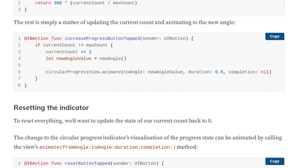 Circular Progress Indicator in Swift