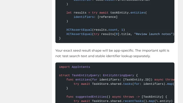 Test Siri, Spotlight, And Shortcuts Integrations With AppIntentsTesting