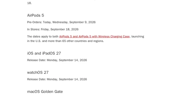 All the ‘Surprise and Shine’ Release Dates and Features, Visualized