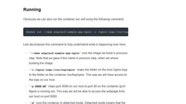 Run your Angular app in a Nginx Docker container