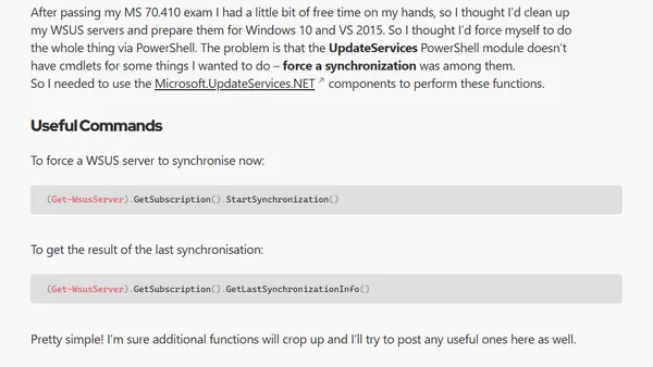Force WSUS to Synchronize Now from PowerShell
