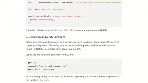 Deploy a Serverless Probot/Github App on Netlify Functions