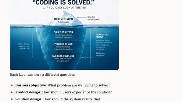"Coding is solved" misses the point
