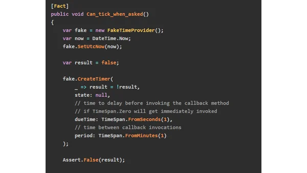 .NET 8 TimeProvider and Unit Tests
