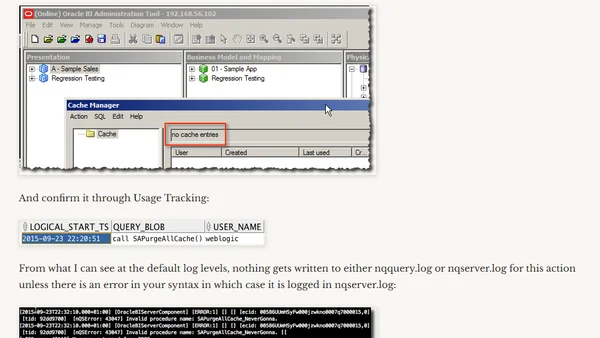 Managing the OBIEE BI Server Cache from ODI 12c