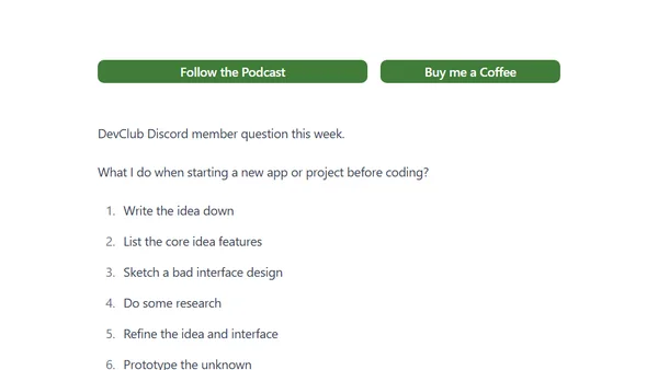 What I do when starting a new app before coding?