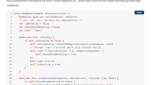 Rotate Animation in Swift