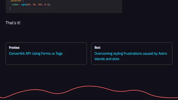 New CSS Color syntax — rgb instead of rgba