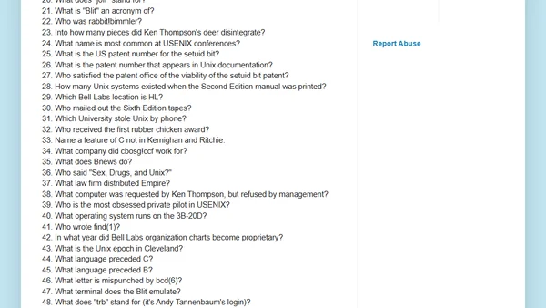 Unix Quiz