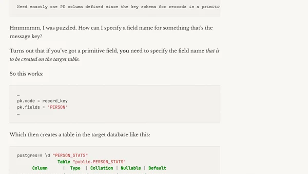 Kafka Connect JDBC Sink - setting the key field name