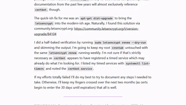 Let’s Encrypt ACMEv1 EOL