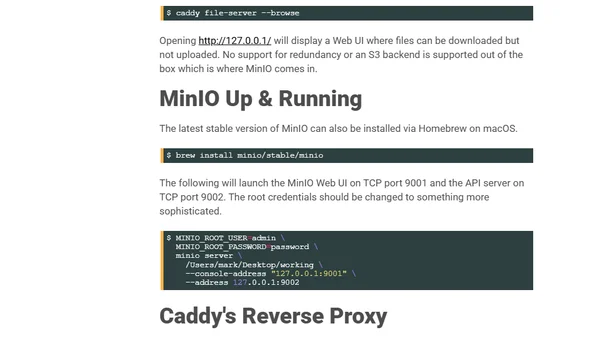 File Sharing with Caddy & MinIO