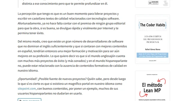 El inglés como idioma de-facto para desarrolladores (o eso dicen)