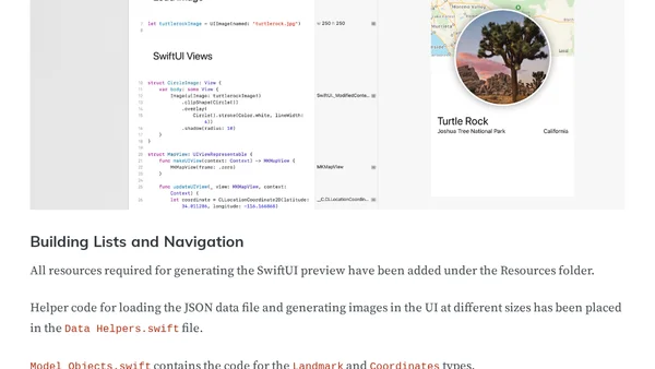Apple's SwiftUI Essentials Tutorial Series as Playgrounds