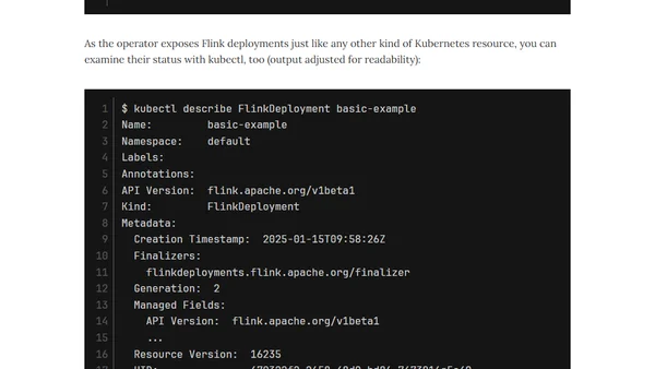 Get Running with Apache Flink on Kubernetes, part 1 of 2