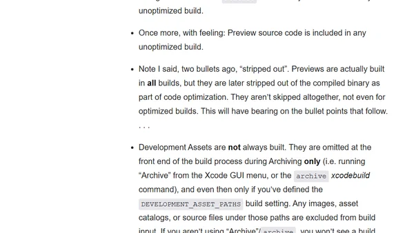 How Do You Know Whether or Not SwiftUI Previews and Preview Content Are Excluded From App Store Builds?
