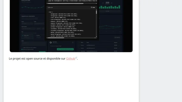 Créer et partager des thèmes pour shadcn avec ShadcnThemer