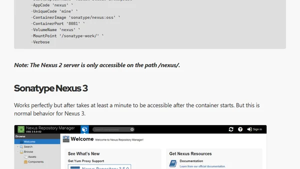 Sonatype Nexus Containers with Persistent Storage in Azure Container Instances
