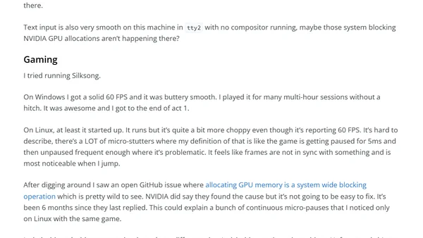 GPU Memory Allocation Bugs with NVIDIA on Linux and Wayland Adventures