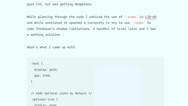 A workaround for hiding empty slots in Chromium