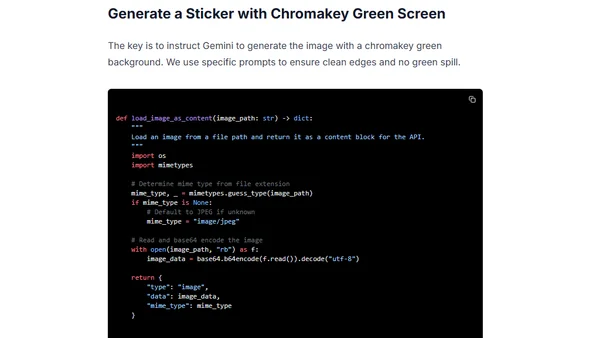 Transparent PNG Stickers with Nano Banana Pro and Gemini interactions API