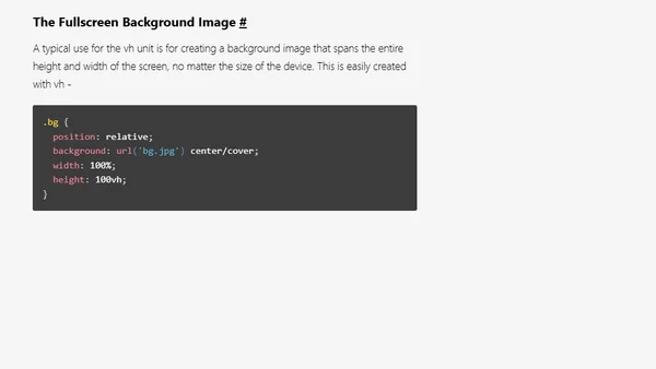 Viewport vs Percentage Units