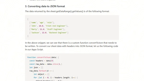 Turn a Google Sheet into a REST API