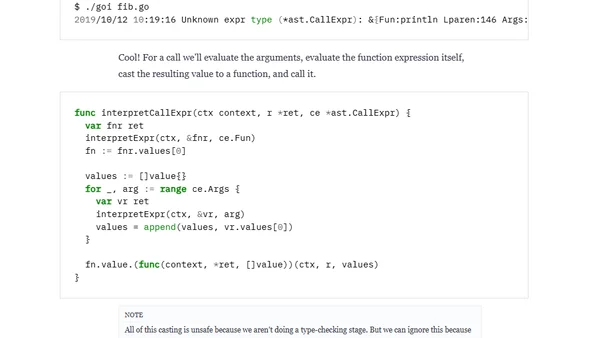 Interpreting Go