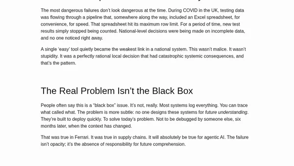 Agents and the Hidden Cost of Making Things Easier