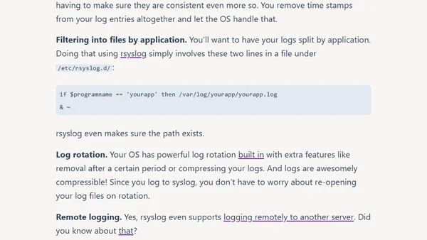 Taking Some Pain out of Python Logging