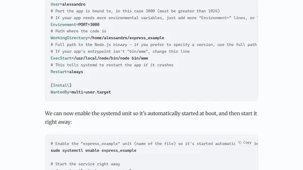 Node.js web apps in Ubuntu, production-ready