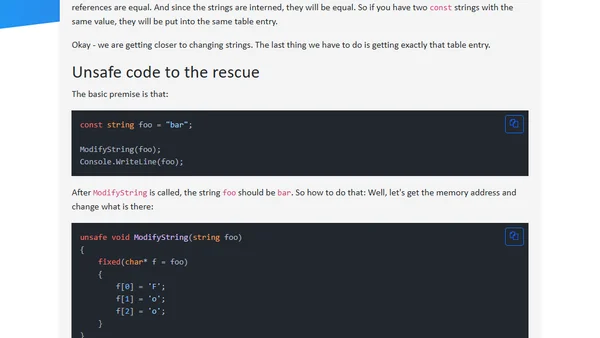 Const strings are not so const after all