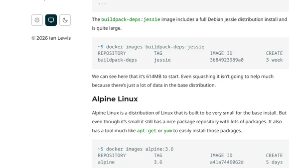 Creating Smaller Docker Images Part #3: Alpine Linux