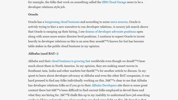 Developer Advocate Wars / Arms Race