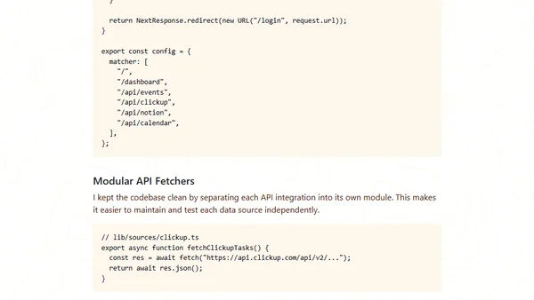 How I Built a Unified Calendar Dashboard with Next.js, Vercel Edge Functions & No Database