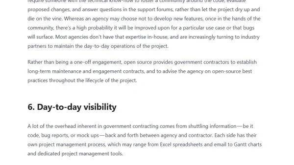 Eight reasons why government contractors should embrace open source software