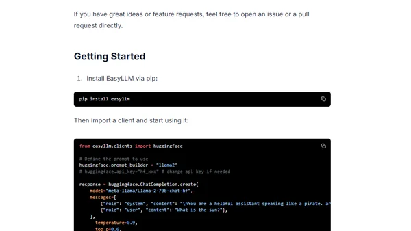 Introducing EasyLLM - streamline open LLMs