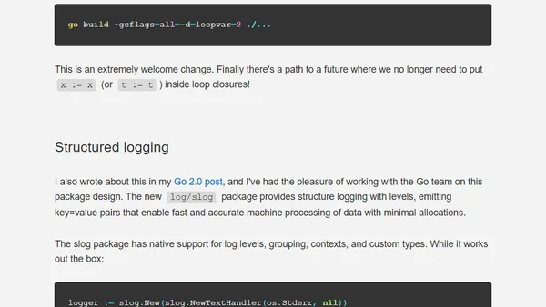 Things I'm excited for in Go 1.21