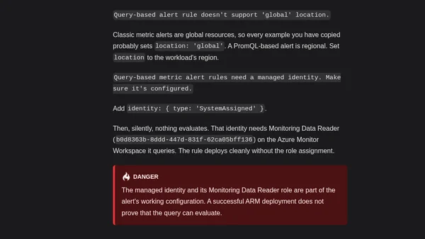 Deploy Azure Monitor SLI Alerting as Code