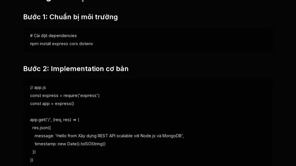Xây dựng REST API scalable với Node.js và MongoDB