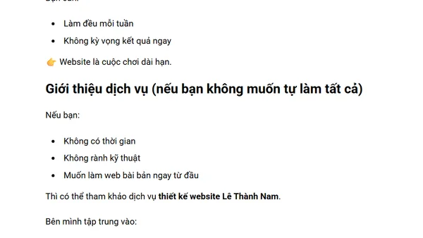 Những Việc Nên Làm Sau Khi Đã Có Website (Kèm Mẫu Lịch Duy Trì)
