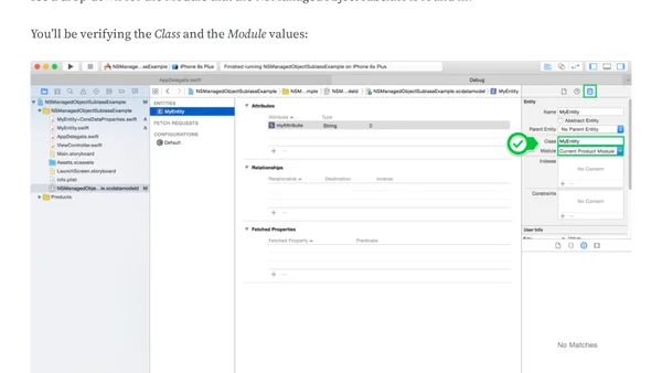 Implement NSManagedObject Subclass in Swift